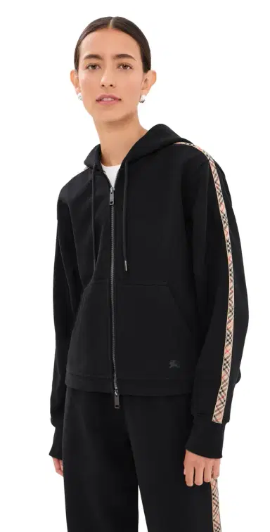 Burberry Harper Zip Up Jacket Black | Thumbnail 1 Burberry Harper Zip Up Jacket Black | Thumbnail 1