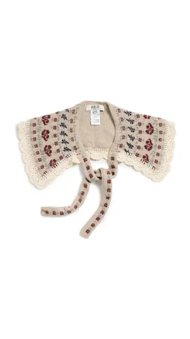 Sea Preston Fair Isle Knit Collar Cream One Size | Thumbnail 6 Sea Preston Fair Isle Knit Collar Cream One Size | Thumbnail 6