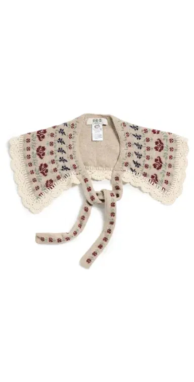 Sea Preston Fair Isle Knit Collar Cream One Size | Thumbnail 1 Sea Preston Fair Isle Knit Collar Cream One Size | Thumbnail 1