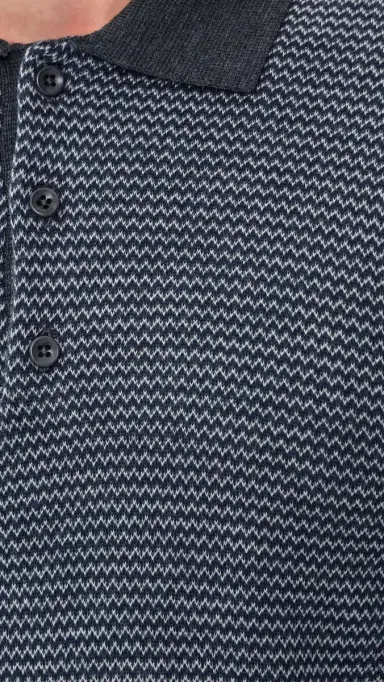 Taylor Stitch The Newton Birdseye Sweater Polo Navy Birdseye | Thumbnail 6 Taylor Stitch The Newton Birdseye Sweater Polo Navy Birdseye | Thumbnail 6