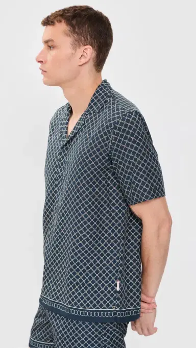 Orlebar Brown Maitan Tessoro Collared Shirt Night Iris | Thumbnail 4 Orlebar Brown Maitan Tessoro Collared Shirt Night Iris | Thumbnail 4