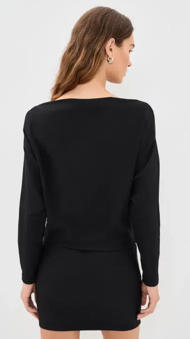 Enza Costa upima tructured Jersey Doman Curve Dress Black | Thumbnail 3 Enza Costa upima tructured Jersey Doman Curve Dress Black | Thumbnail 3