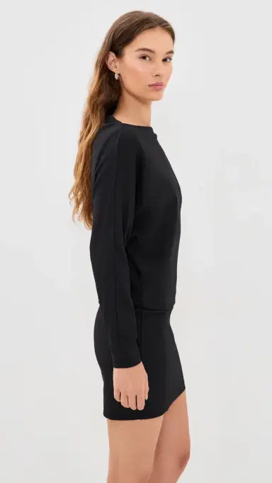 Enza Costa upima tructured Jersey Doman Curve Dress Black | Thumbnail 4 Enza Costa upima tructured Jersey Doman Curve Dress Black | Thumbnail 4
