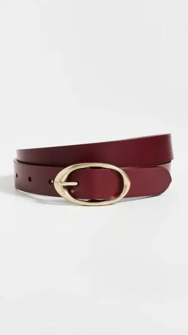 TWP Narrow Leather Belt Burgundy | Thumbnail 2 TWP Narrow Leather Belt Burgundy | Thumbnail 2