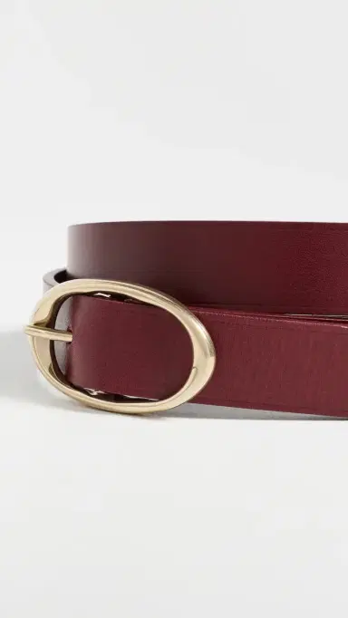 TWP Narrow Leather Belt Burgundy | Thumbnail 5 TWP Narrow Leather Belt Burgundy | Thumbnail 5