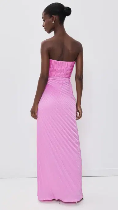 AMUR Kaylani Pleated Gown Pink Horizon | Thumbnail 4 AMUR Kaylani Pleated Gown Pink Horizon | Thumbnail 4