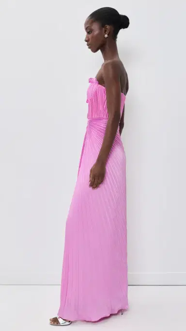 AMUR Kaylani Pleated Gown Pink Horizon | Thumbnail 5 AMUR Kaylani Pleated Gown Pink Horizon | Thumbnail 5