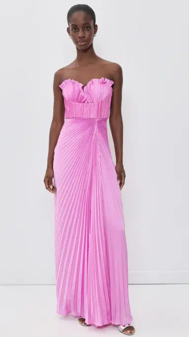AMUR Kaylani Pleated Gown Pink Horizon | Thumbnail 6 AMUR Kaylani Pleated Gown Pink Horizon | Thumbnail 6