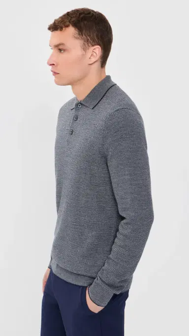 RLX Ralph Lauren Merino Coolmax triped Polo Sweater Navy Combo | Thumbnail 4 RLX Ralph Lauren Merino Coolmax triped Polo Sweater Navy Combo | Thumbnail 4