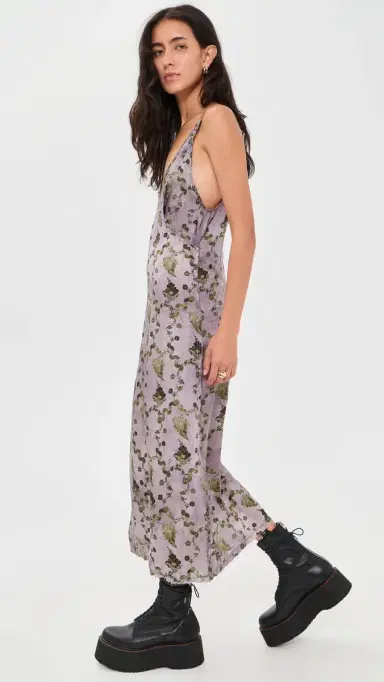 R13 Grunge lip Dress Purple Floral | Thumbnail 4 R13 Grunge lip Dress Purple Floral | Thumbnail 4