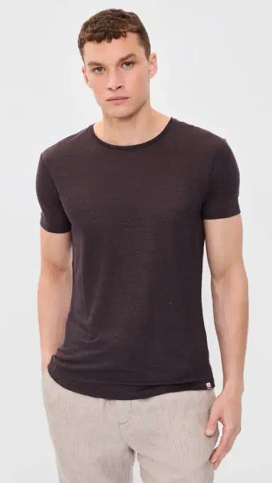 Orlebar Brown inen Tee Espresso | Thumbnail 2 Orlebar Brown inen Tee Espresso | Thumbnail 2