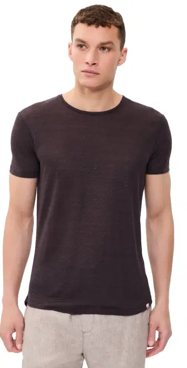 Orlebar Brown inen Tee Espresso | Thumbnail 1 Orlebar Brown inen Tee Espresso | Thumbnail 1