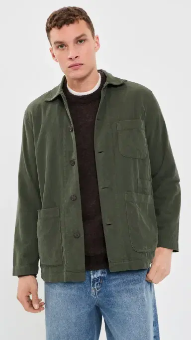 UNIVERSAL WORKS Bakers Fine Cord Jacket Olive | Thumbnail 2 UNIVERSAL WORKS Bakers Fine Cord Jacket Olive | Thumbnail 2