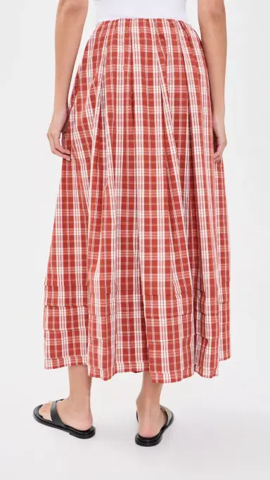 FAITHFULL Cales Skirt Ines Check Terra Rosso | Thumbnail 3 FAITHFULL Cales Skirt Ines Check Terra Rosso | Thumbnail 3