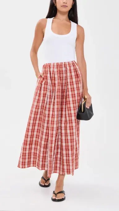 FAITHFULL Cales Skirt Ines Check Terra Rosso | Thumbnail 5 FAITHFULL Cales Skirt Ines Check Terra Rosso | Thumbnail 5