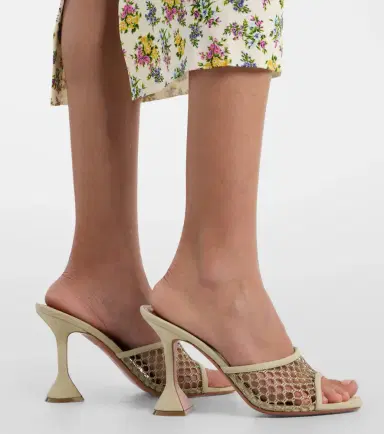 Amina Muaddi Lupita leather-trimmed sandals | Thumbnail 6 Amina Muaddi Lupita leather-trimmed sandals | Thumbnail 6