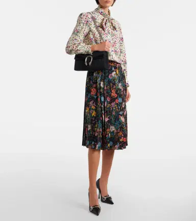 Gucci Floral tie-neck silk shirt | Thumbnail 2 Gucci Floral tie-neck silk shirt | Thumbnail 2