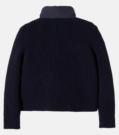 Moncler Enfant Tricot down-paneled wool and cashmere jacket | Thumbnail 2 Moncler Enfant Tricot down-paneled wool and cashmere jacket | Thumbnail 2