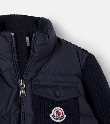 Moncler Enfant Tricot down-paneled wool and cashmere jacket | Thumbnail 3 Moncler Enfant Tricot down-paneled wool and cashmere jacket | Thumbnail 3
