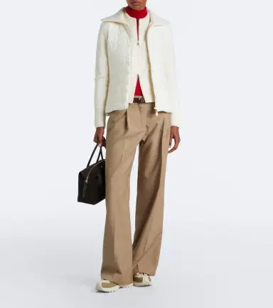 Moncler Down-paneled virgin wool cardigan | Thumbnail 3 Moncler Down-paneled virgin wool cardigan | Thumbnail 3