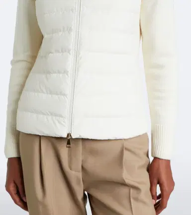 Moncler Down-paneled virgin wool cardigan | Thumbnail 5 Moncler Down-paneled virgin wool cardigan | Thumbnail 5