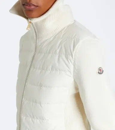Moncler Down-paneled virgin wool cardigan | Thumbnail 6 Moncler Down-paneled virgin wool cardigan | Thumbnail 6