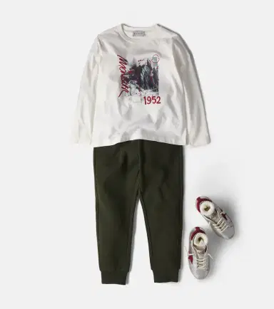 Moncler Enfant Printed cotton T-shirt | Thumbnail 4 Moncler Enfant Printed cotton T-shirt | Thumbnail 4