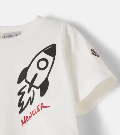 Moncler Enfant Printed cotton T-shirt | Thumbnail 3 Moncler Enfant Printed cotton T-shirt | Thumbnail 3