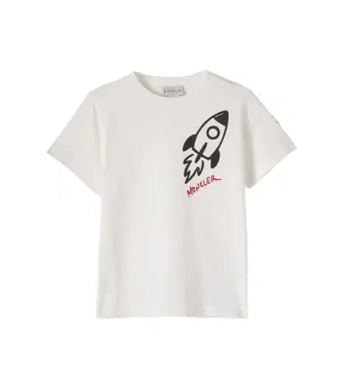 Moncler Enfant Printed cotton T-shirt | Thumbnail 1 Moncler Enfant Printed cotton T-shirt | Thumbnail 1