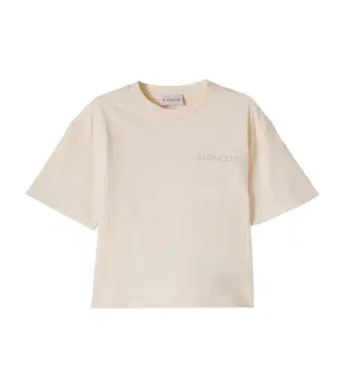 Moncler Enfant Logo embroidered cotton T-shirt | Thumbnail 1 Moncler Enfant Logo embroidered cotton T-shirt | Thumbnail 1