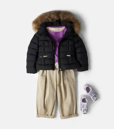 Moncler Enfant Boedette shearling-trimmed hooded down jacket | Thumbnail 4 Moncler Enfant Boedette shearling-trimmed hooded down jacket | Thumbnail 4