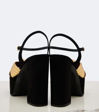 Valentino Garavani Crasher metallic leather platform sandals | Thumbnail 3 Valentino Garavani Crasher metallic leather platform sandals | Thumbnail 3