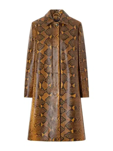 Proenza Schouler Leticia Snake-effect Leather Coat | Thumbnail 1 Proenza Schouler Leticia Snake-effect Leather Coat | Thumbnail 1