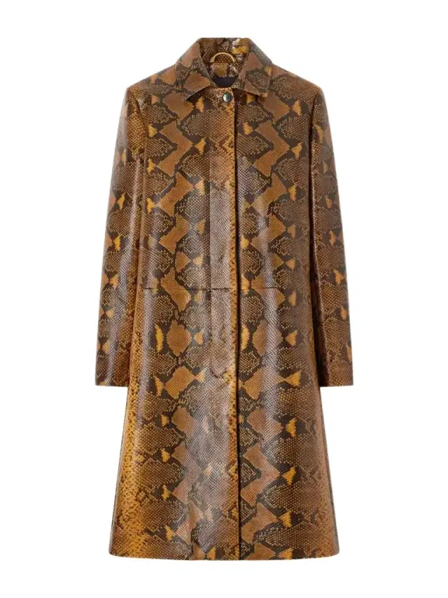 Leticia Snake-effect Leather Coat Leticia Snake-effect Leather Coat