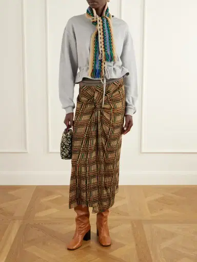 Dries Van Noten Fringed Intrasia-knit Wool Scarf | Thumbnail 2 Dries Van Noten Fringed Intrasia-knit Wool Scarf | Thumbnail 2