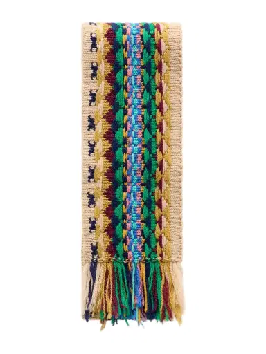 Dries Van Noten Fringed Intrasia-knit Wool Scarf | Thumbnail 1 Dries Van Noten Fringed Intrasia-knit Wool Scarf | Thumbnail 1