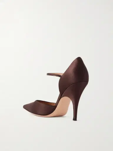 Gianvito Rossi Sofia D'orsay 95 Satin Pumps | Thumbnail 3 Gianvito Rossi Sofia D'orsay 95 Satin Pumps | Thumbnail 3