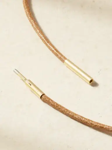 Marie Lichtenberg Luck 18-karat Yellow And White Gold, Emerald And Leather Necklace | Thumbnail 3 Marie Lichtenberg Luck 18-karat Yellow And White Gold, Emerald And Leather Necklace | Thumbnail 3