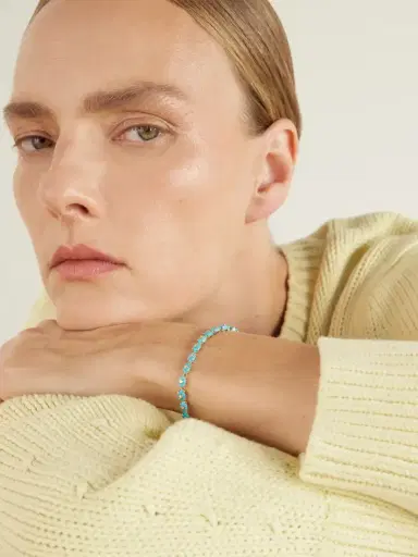 Sydney Evan Eternity 14-karat Gold, Diamond And Turquoise Bracelet - Unknown | Thumbnail 2 Sydney Evan Eternity 14-karat Gold, Diamond And Turquoise Bracelet - Unknown | Thumbnail 2