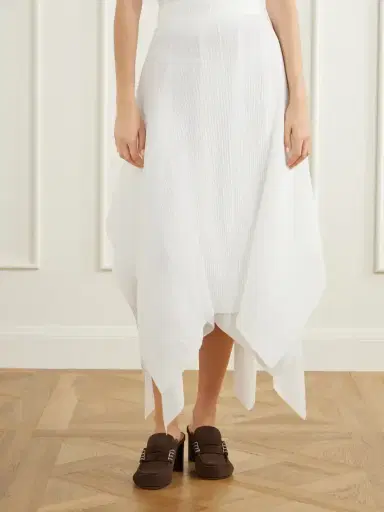 JW Anderson Asymmetric Plissè-crepe Midi Skirt | Thumbnail 3 JW Anderson Asymmetric Plissè-crepe Midi Skirt | Thumbnail 3
