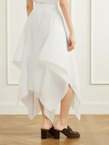 JW Anderson Asymmetric Plissè-crepe Midi Skirt | Thumbnail 4 JW Anderson Asymmetric Plissè-crepe Midi Skirt | Thumbnail 4