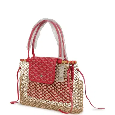 goyard Goyard Goyardine Canvas Fuchsia Aligre Bag Raffia Net Palladium Hardware | Thumbnail 3 goyard Goyard Goyardine Canvas Fuchsia Aligre Bag Raffia Net Palladium Hardware | Thumbnail 3