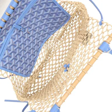 goyard Goyard Goyardine Canvas Iris Aligre Bag Raffia Net Palladium Hardware | Thumbnail 9 goyard Goyard Goyardine Canvas Iris Aligre Bag Raffia Net Palladium Hardware | Thumbnail 9