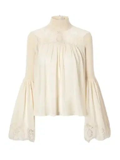Zimmermann Valiant Lace-trimmed Lyocell-blend Blouse | Thumbnail 1 Zimmermann Valiant Lace-trimmed Lyocell-blend Blouse | Thumbnail 1