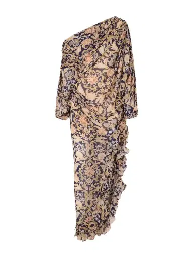 Zimmermann Valiant One-shoulder Gathered Printed Crepe Maxi Dress | Thumbnail 1 Zimmermann Valiant One-shoulder Gathered Printed Crepe Maxi Dress | Thumbnail 1