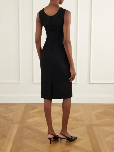 Dolce & Gabbana Virgin Wool-crepe Midi Dress | Thumbnail 3 Dolce & Gabbana Virgin Wool-crepe Midi Dress | Thumbnail 3
