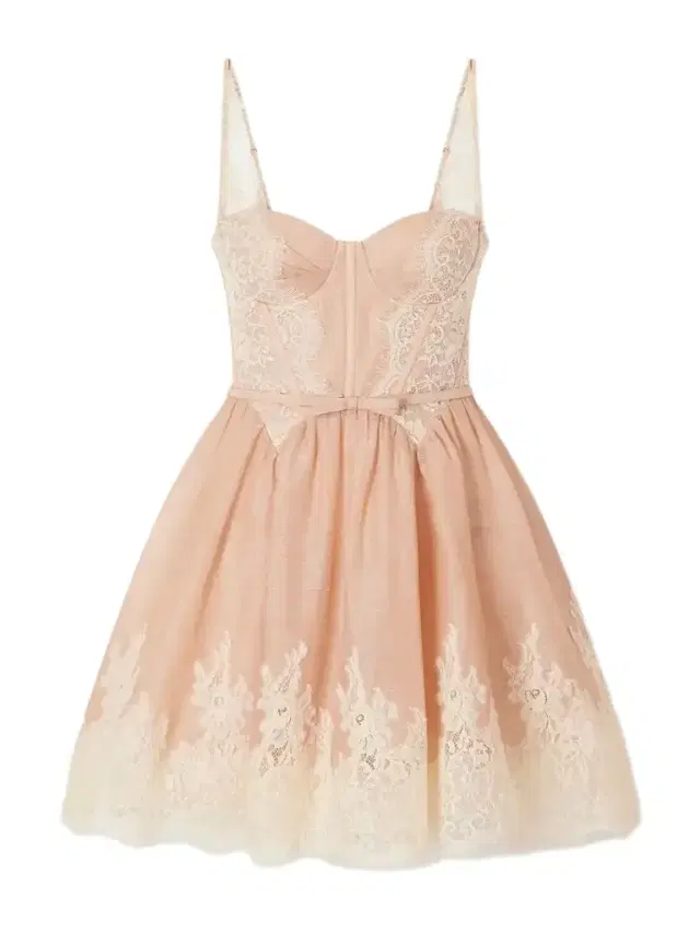 Valiant Lace-trimmed Linen And Silk-blend Mini Dress Valiant Lace-trimmed Linen And Silk-blend Mini Dress