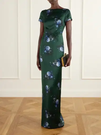 Erdem Duchess Bow-detailed Floral-printed Satin Gown | Thumbnail 2 Erdem Duchess Bow-detailed Floral-printed Satin Gown | Thumbnail 2