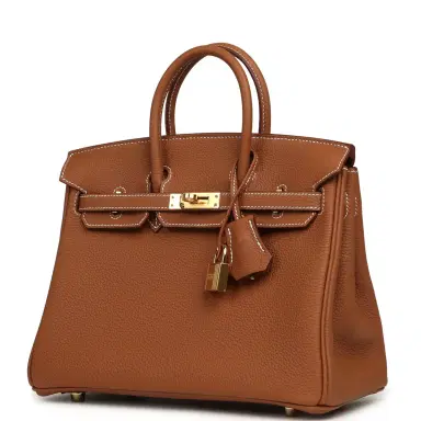 HERMÈS Hermes Birkin 25 Gold Togo Gold Hardware | Thumbnail 5 HERMÈS Hermes Birkin 25 Gold Togo Gold Hardware | Thumbnail 5