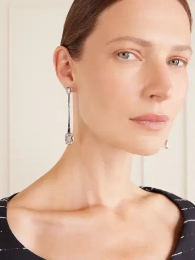 Nikos Koulis Look 18-karat White Gold Diamond Earrings | Thumbnail 2 Nikos Koulis Look 18-karat White Gold Diamond Earrings | Thumbnail 2